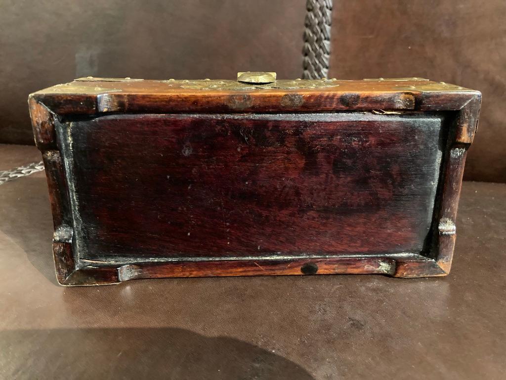 19th Century Chinese Rosewood Box with Copper Mounts 14