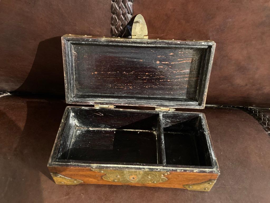 19th Century Chinese Rosewood Box with Copper Mounts 15