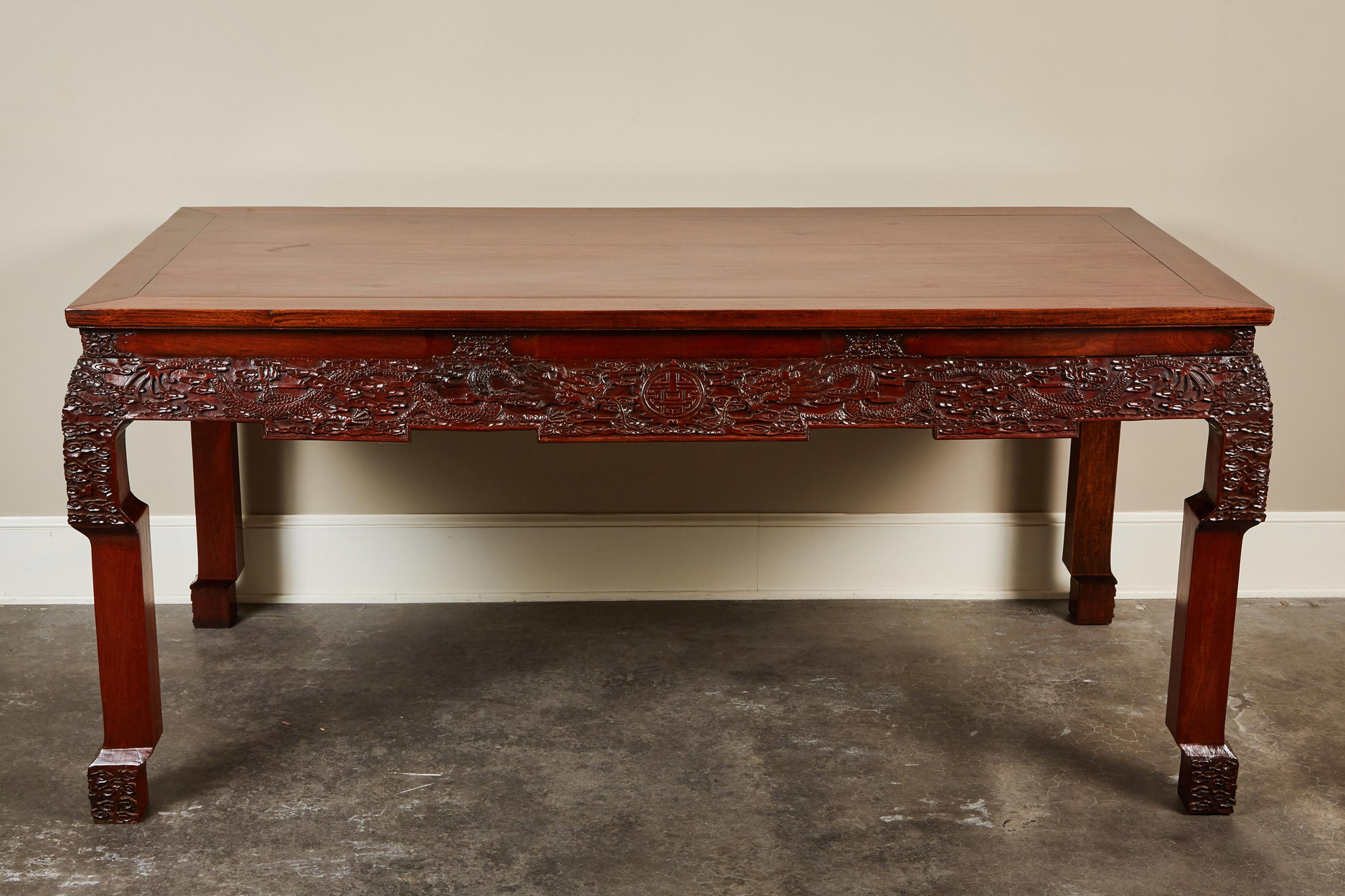 19th Century Chinese Rosewood Console Table 1