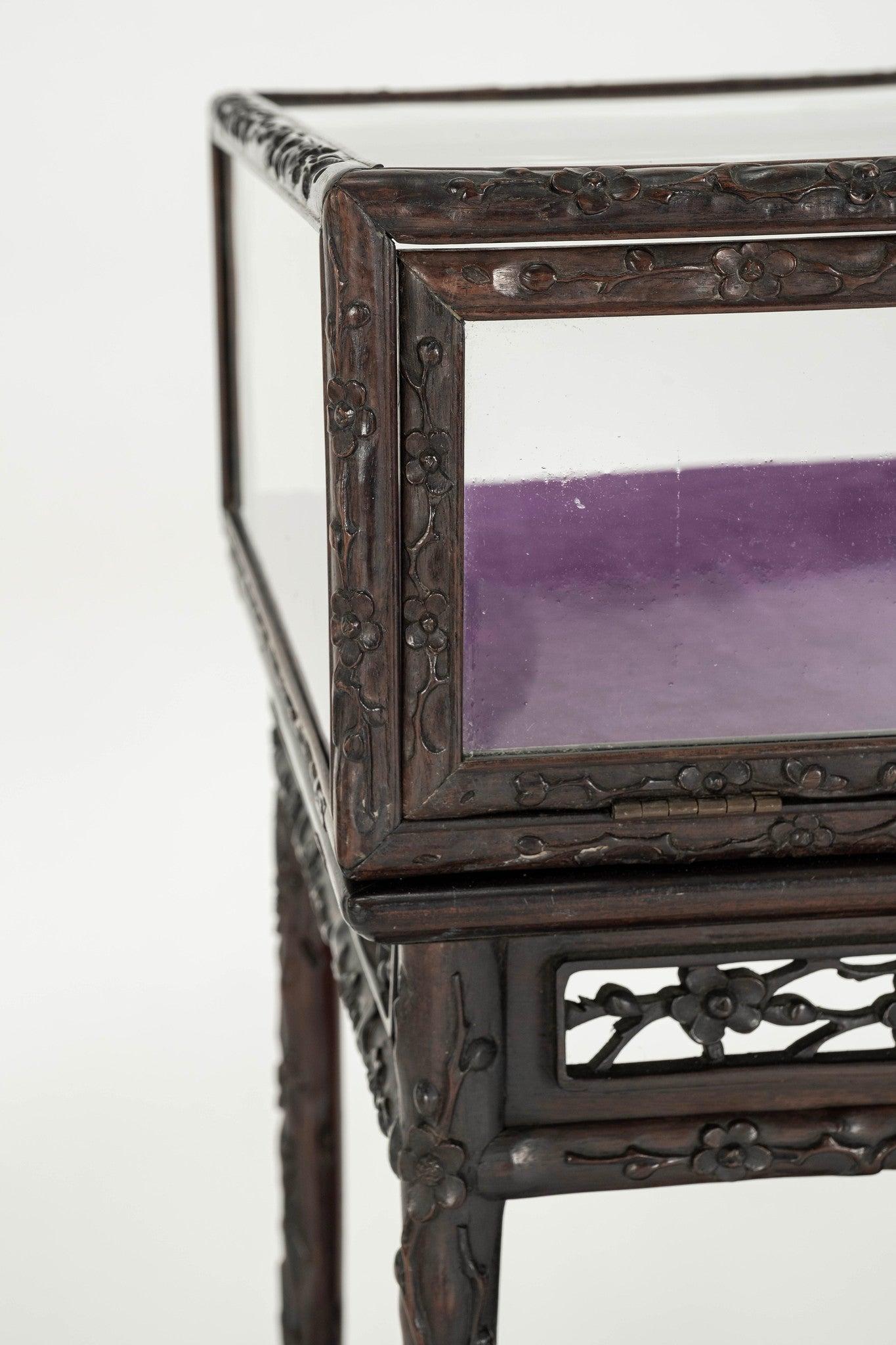 19th Century Chinese Rosewood Vitrine For Sale 3