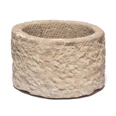 19th Century Chinese Round Stone Basin