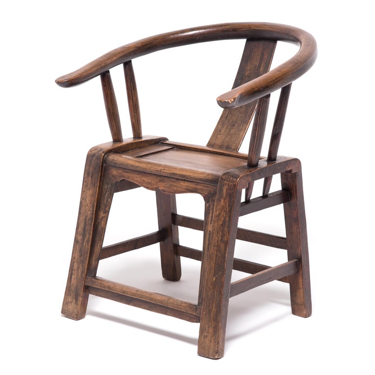 Qing 19th Century Chinese Roundback Chair For Sale