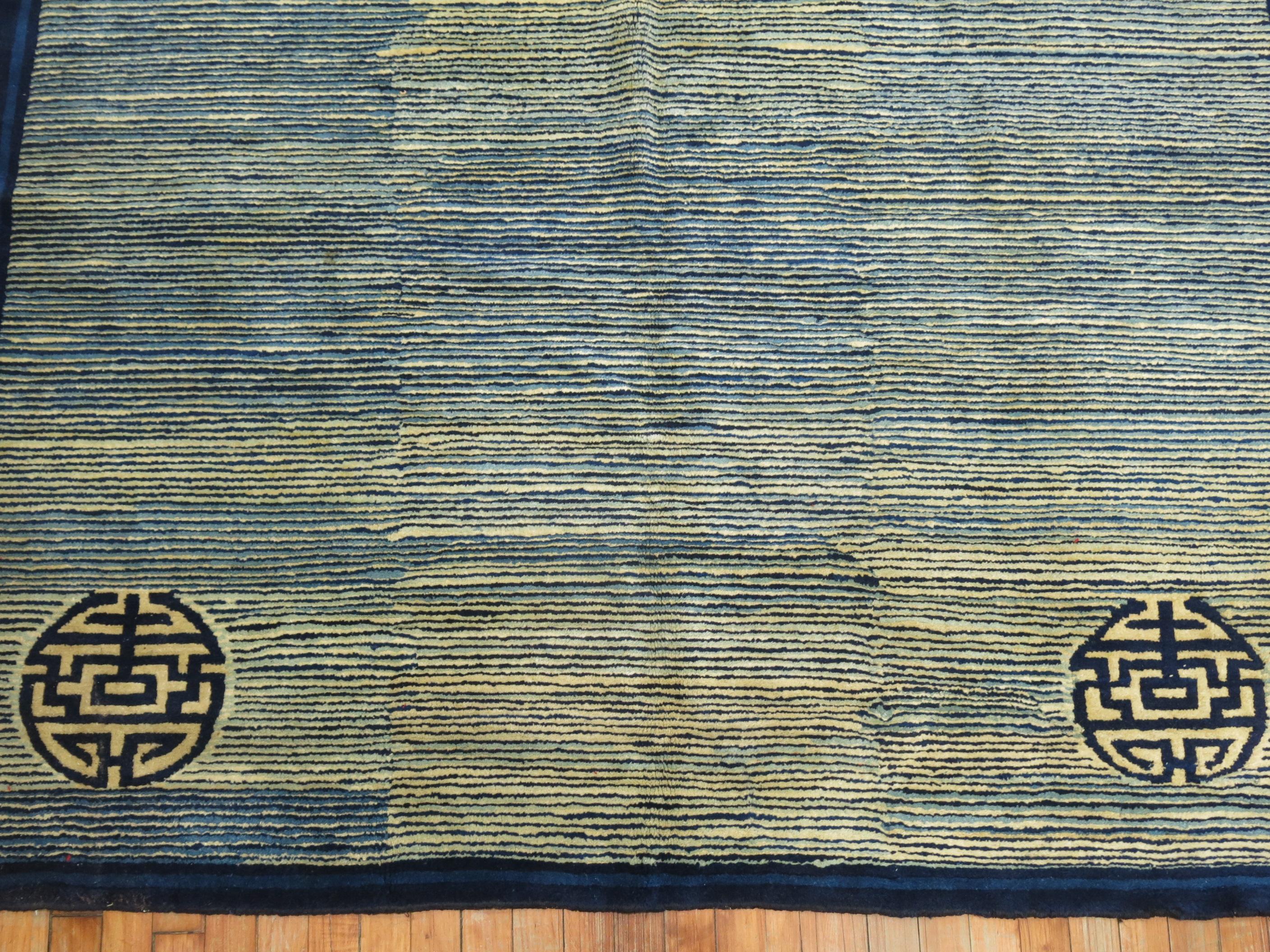 Chinesischer Teppich aus dem 19. Jahrhundert (Moderne der Mitte des Jahrhunderts) im Angebot