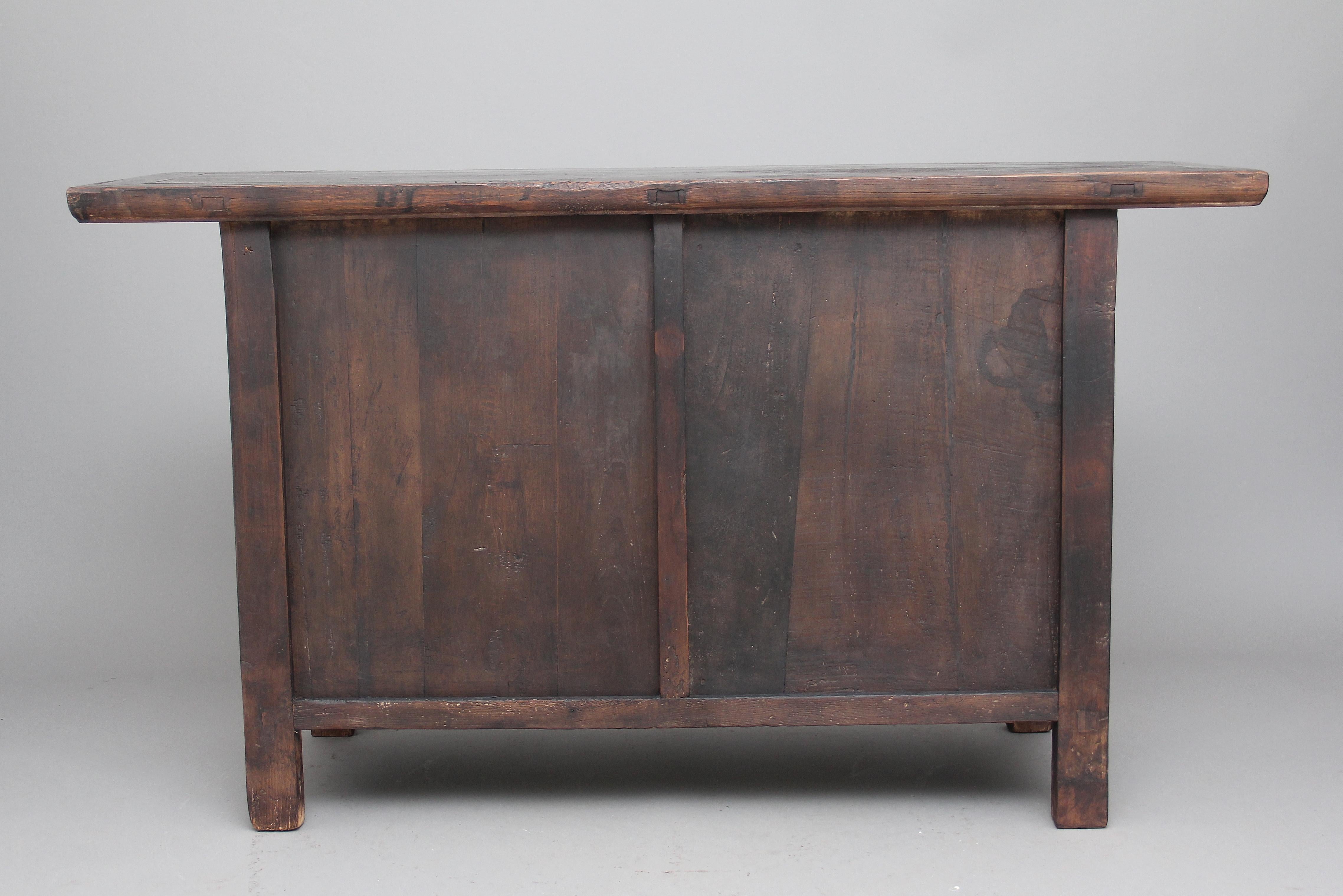 19th Century Chinese Rustic Elm Dresser 2