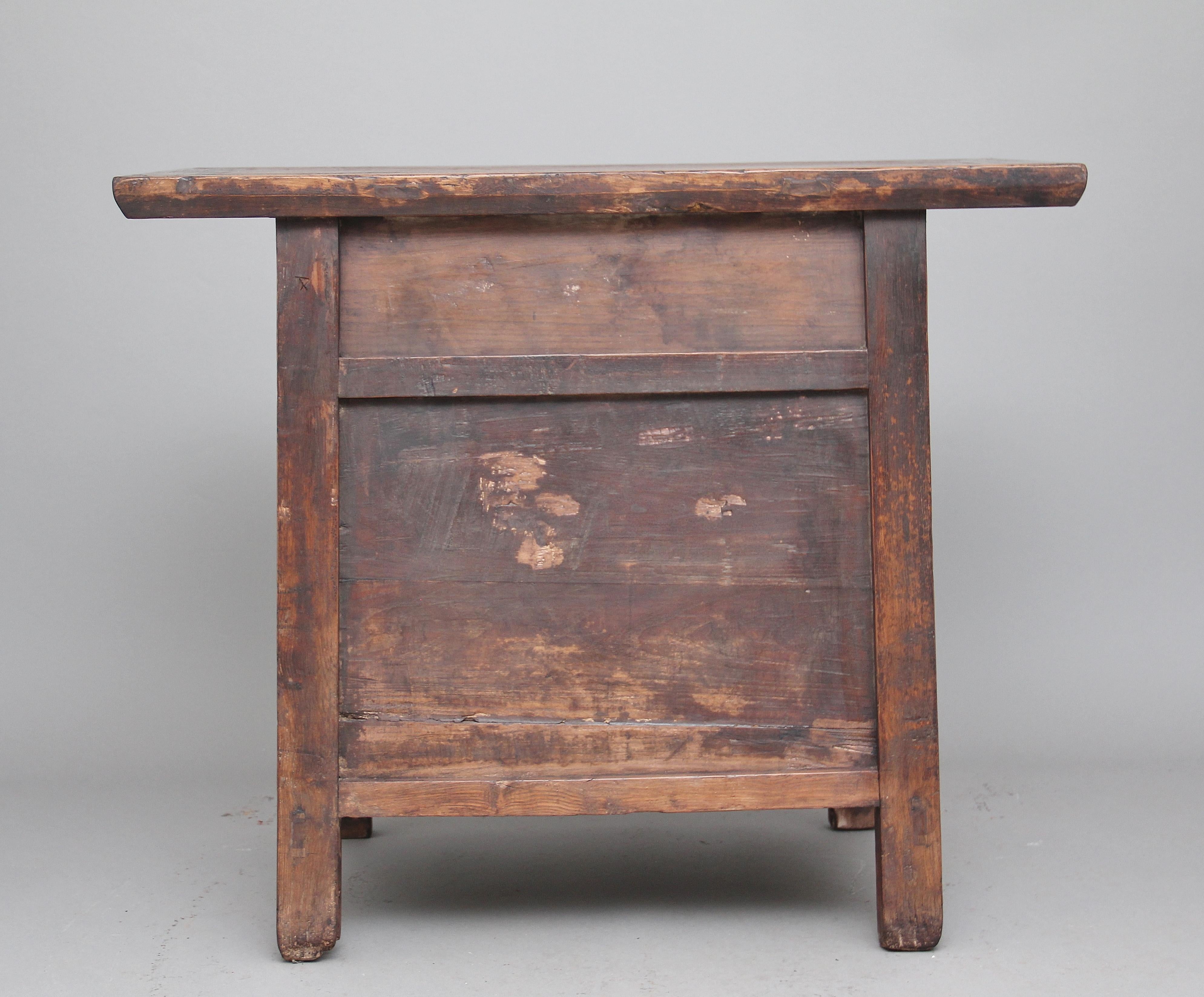 19th Century Chinese Rustic Elm Dresser 2