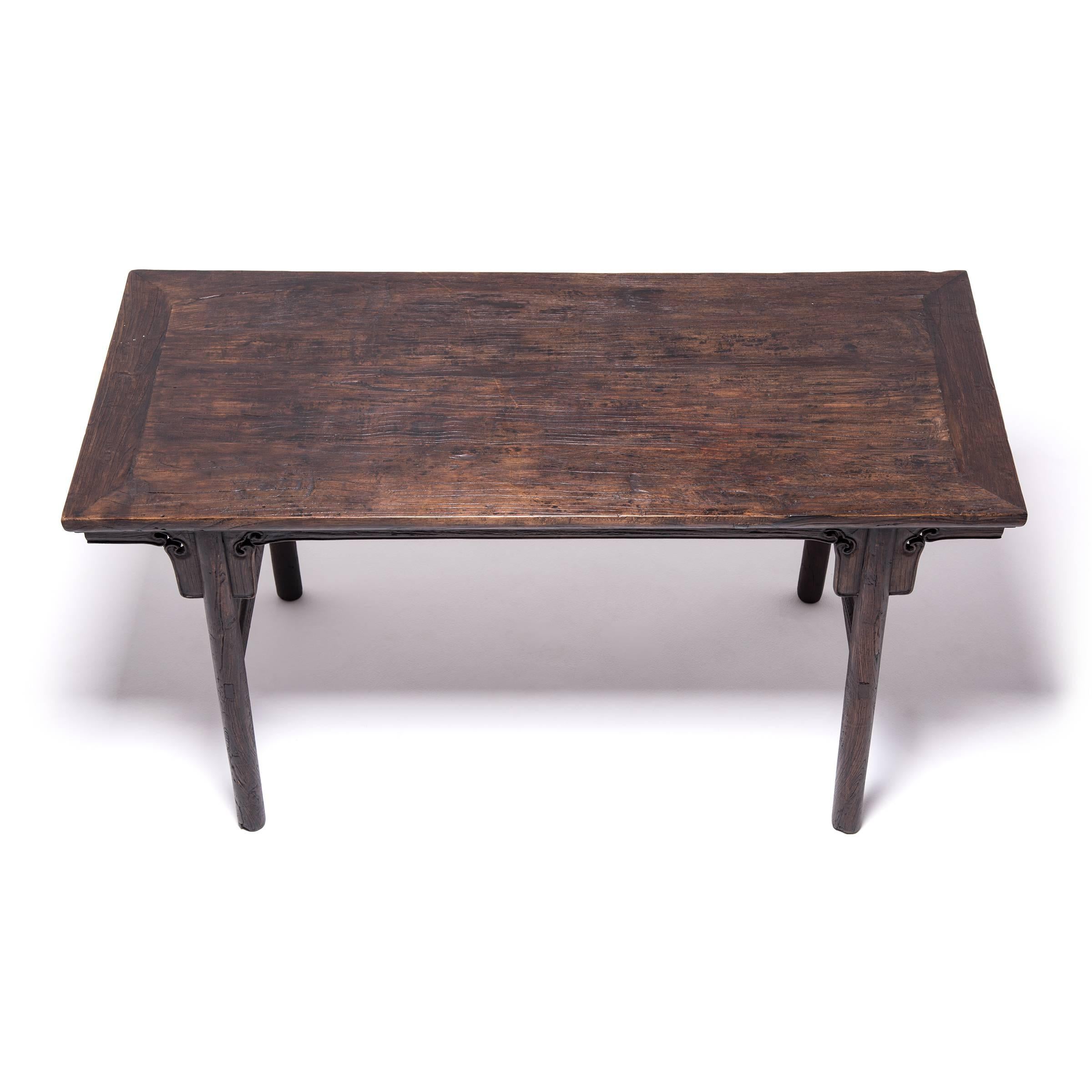 Elm 19th Century Chinese Ruyi Writing Table