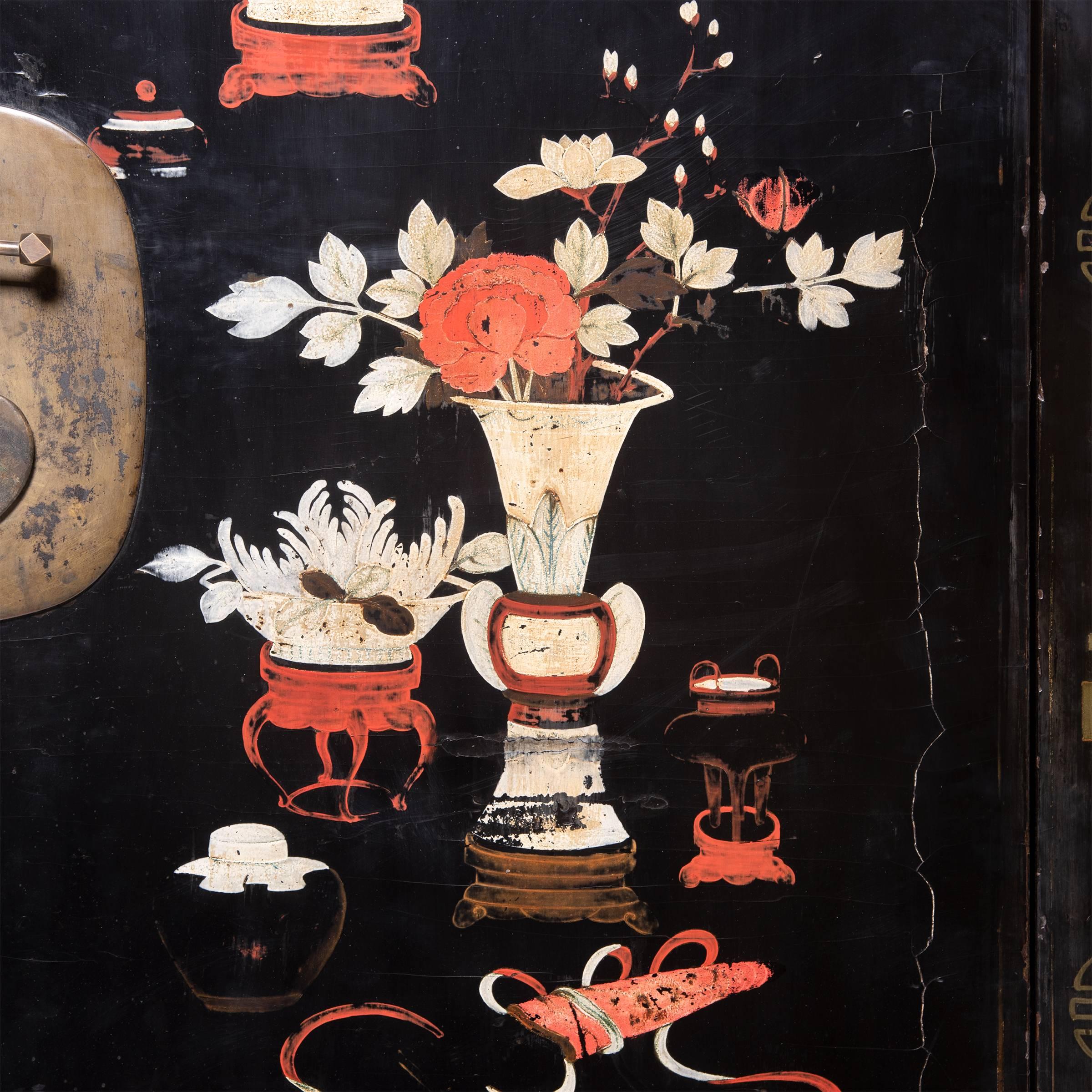 Chinese Painted Scholars' Cabinet, c. 1850 2