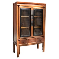 Used 19th Century Chinese Scholar's Cabinet Glass Curio