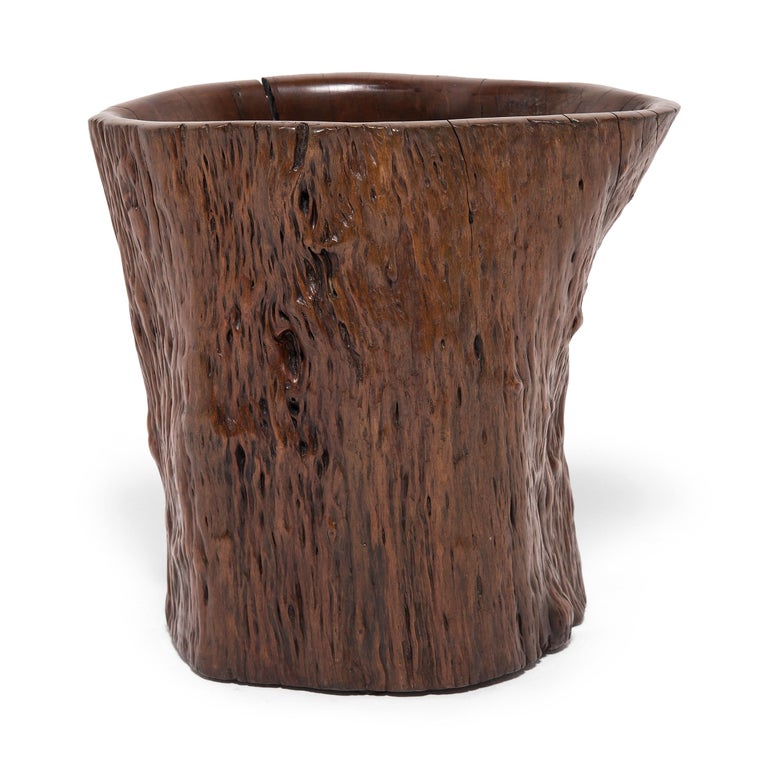 Qing Chinese Scholars' Root Pot, c. 1800 For Sale