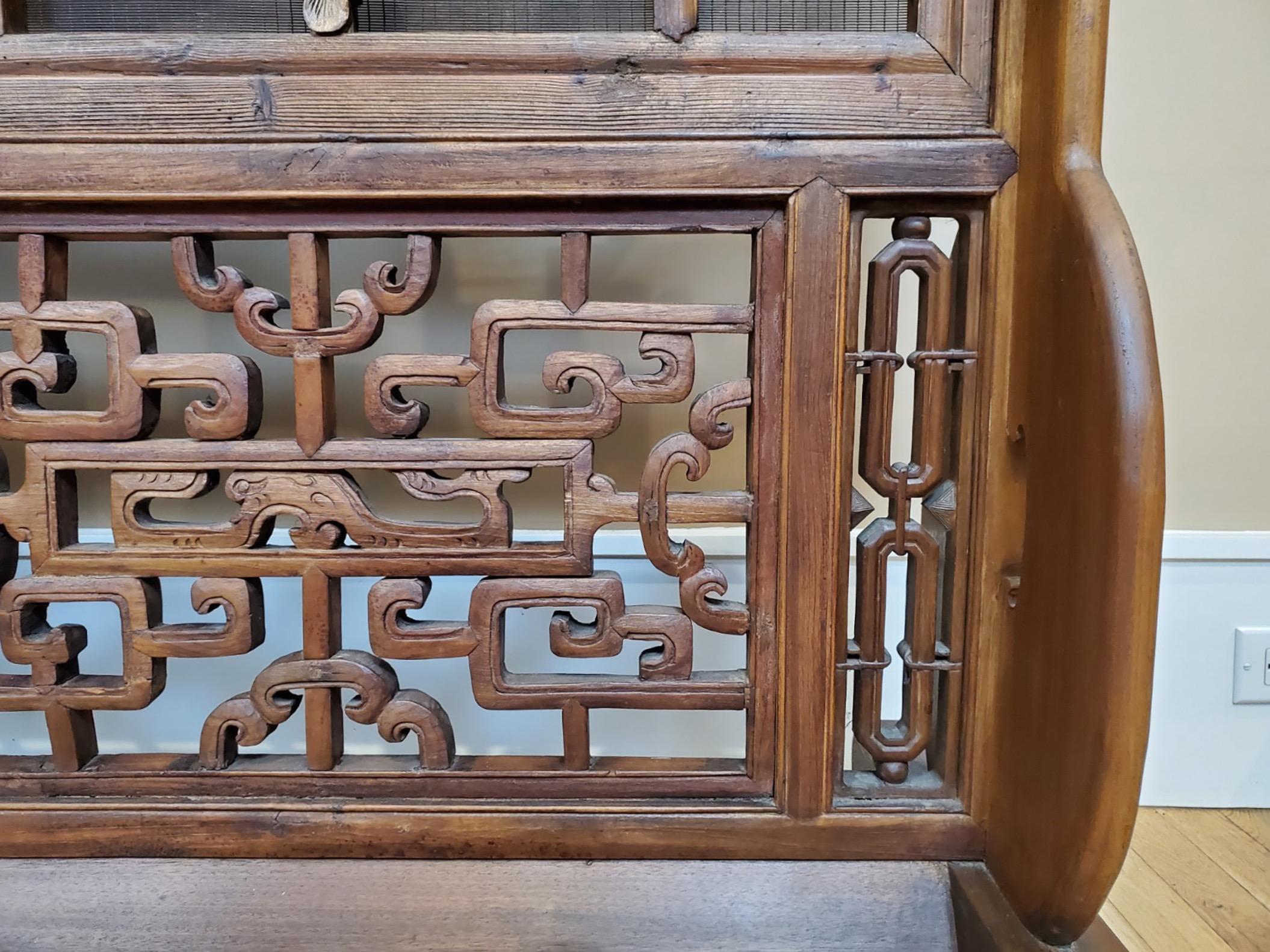 Hardwood 19th Century Chinese Screen For Sale
