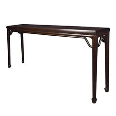 19th Century Chinese Shallow Altar Table with Hoof Feet