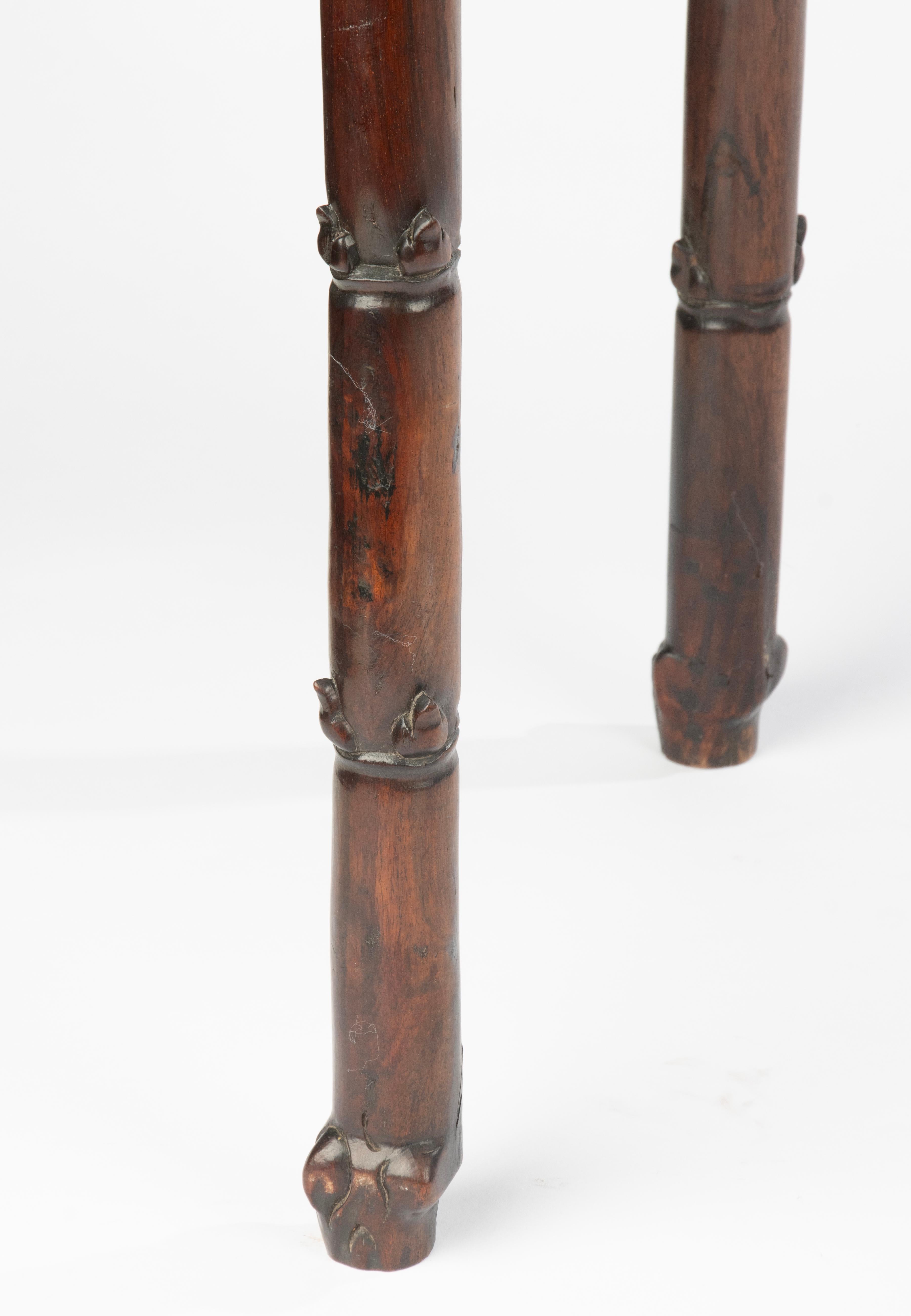 19th Century Chinese Side Table - Carved Hongmu For Sale 2