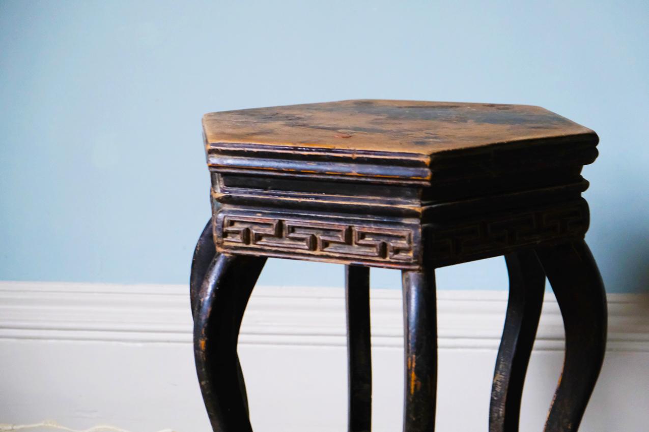 Carved 19th Century Chinese Side Table