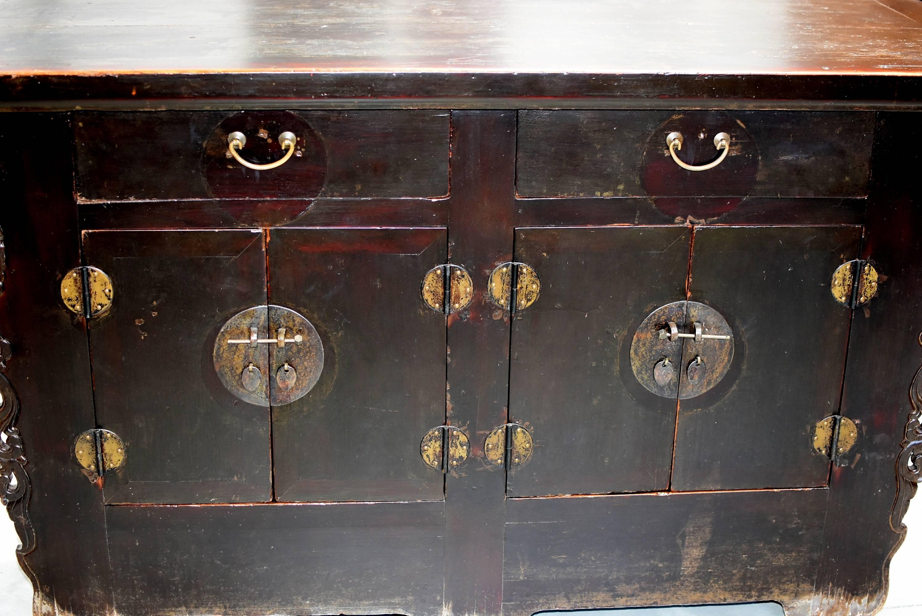 Brass 19th Century Chinese Sideboard Chest