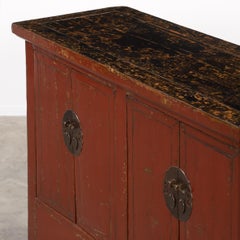 19th Century Chinese Sideboard in Red Lacquer