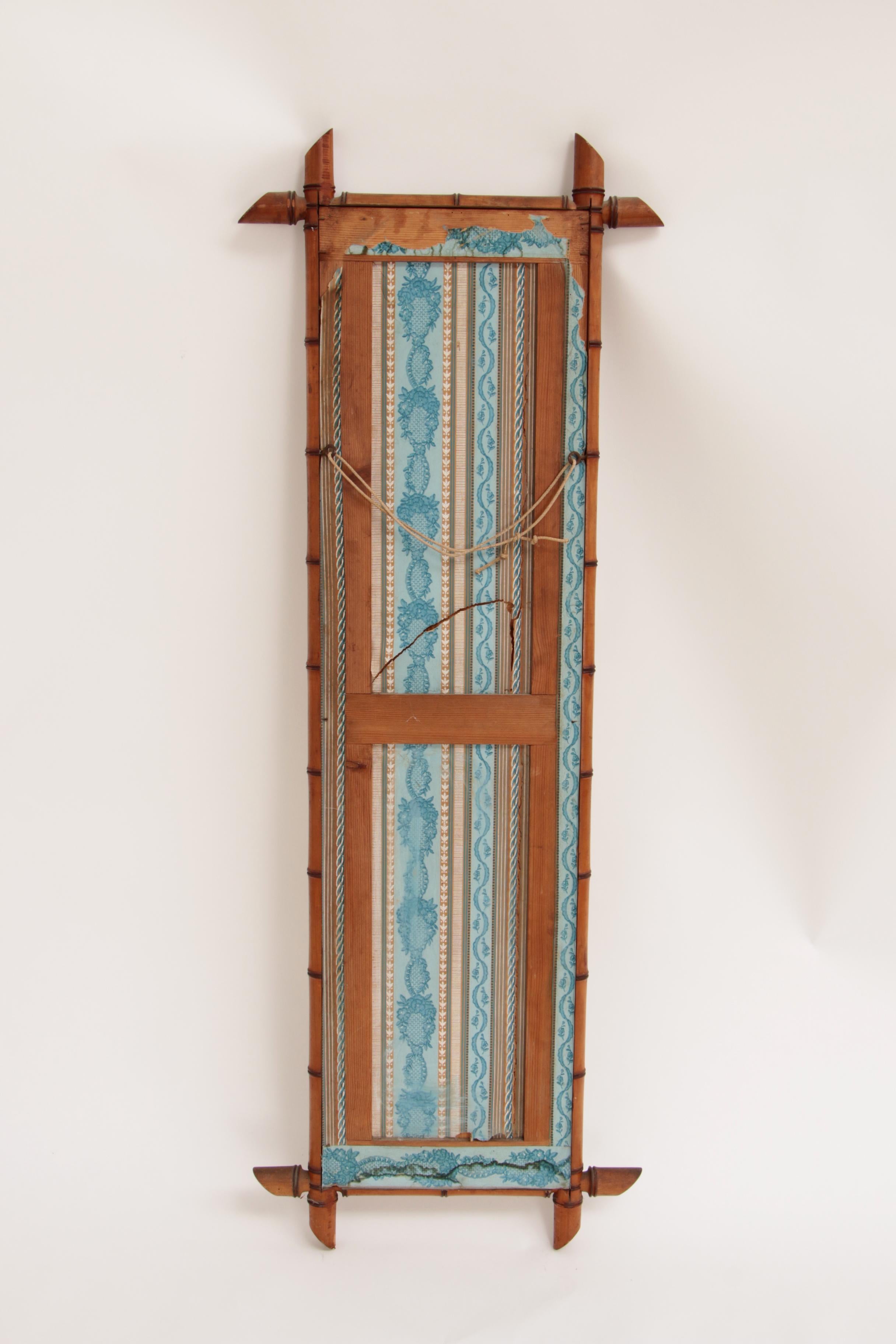 Chinesische Seidenteppiche des 19. Jahrhunderts in Bambusrahmen im Angebot 7
