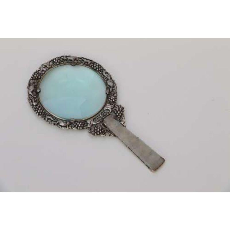 19th Century Chinese Silver and Jade Magnifying Glass, circa 1880 For Sale 10