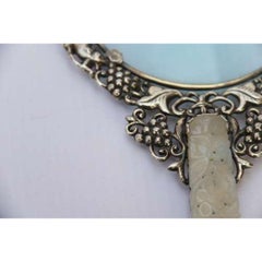 19th Century Chinese Silver and Jade Magnifying Glass, circa 1880