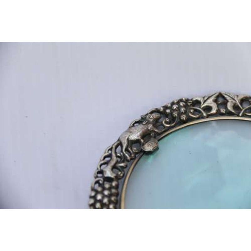 19th Century Chinese Silver and Jade Magnifying Glass, circa 1880 In Good Condition For Sale In Central England, GB