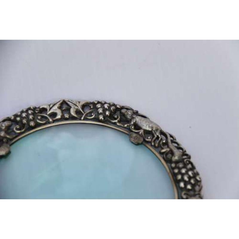 19th Century Chinese Silver and Jade Magnifying Glass, circa 1880 For Sale 1