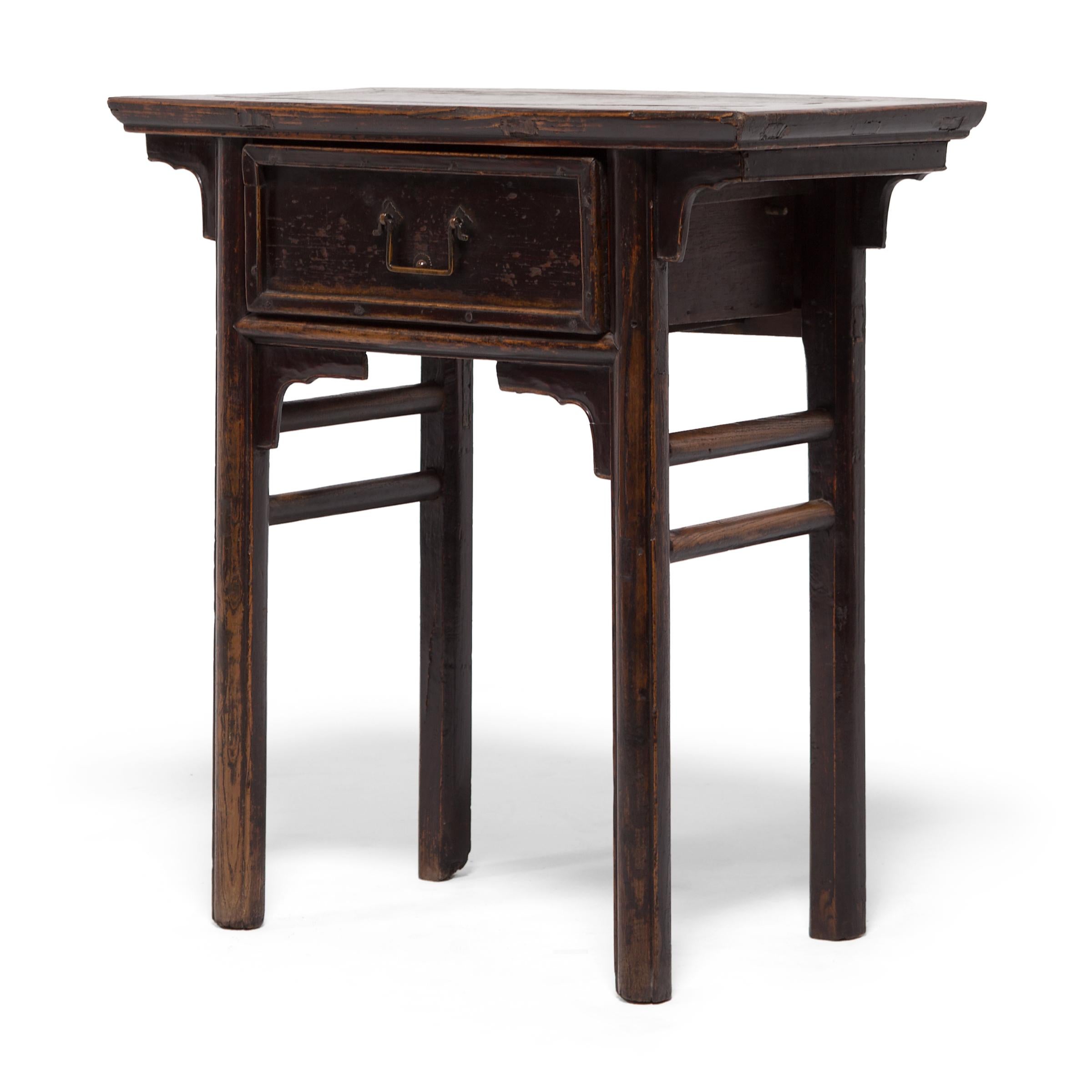 Qing 19th Century Chinese Single Drawer Console Table