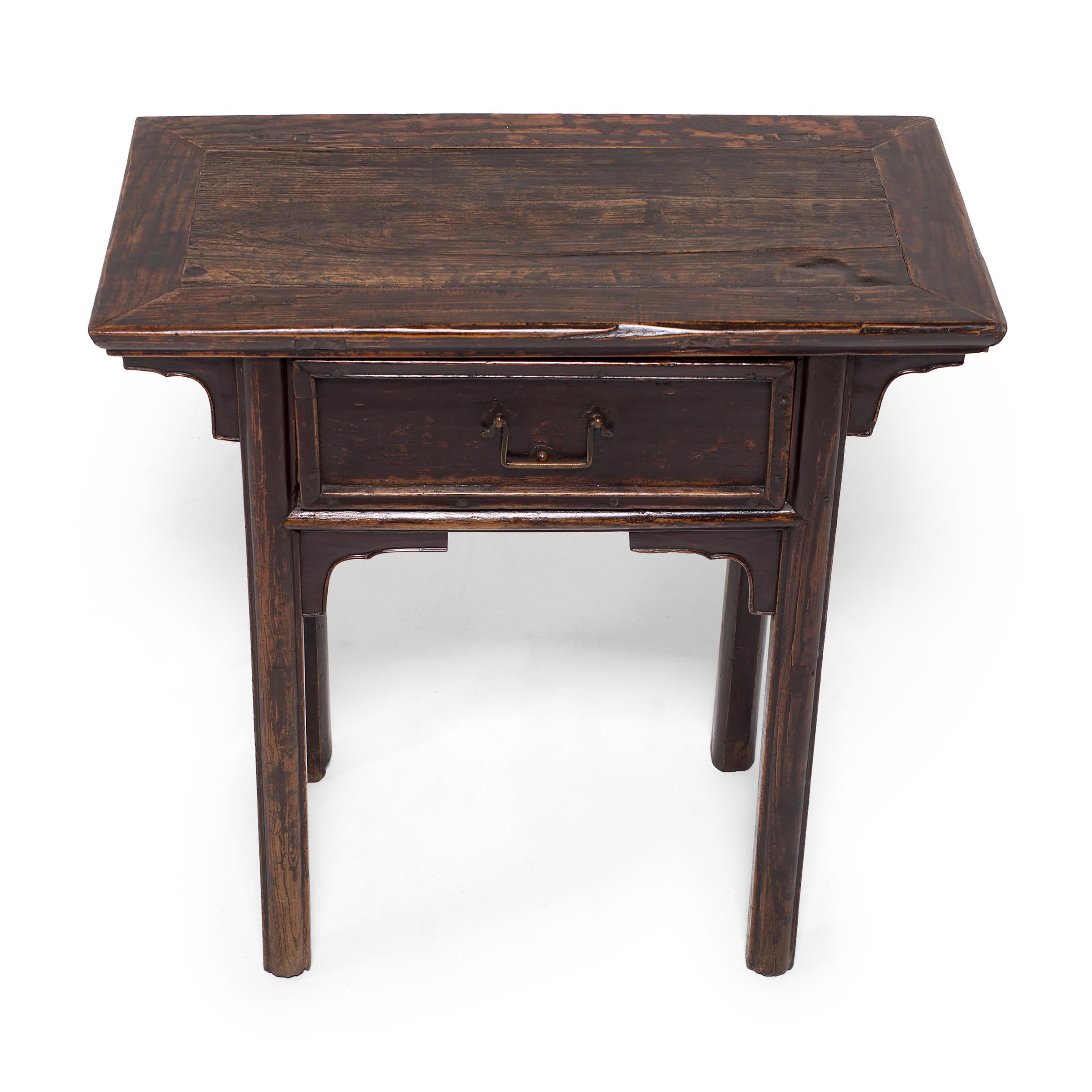 19th Century Chinese Single Drawer Console Table In Good Condition In Chicago, IL