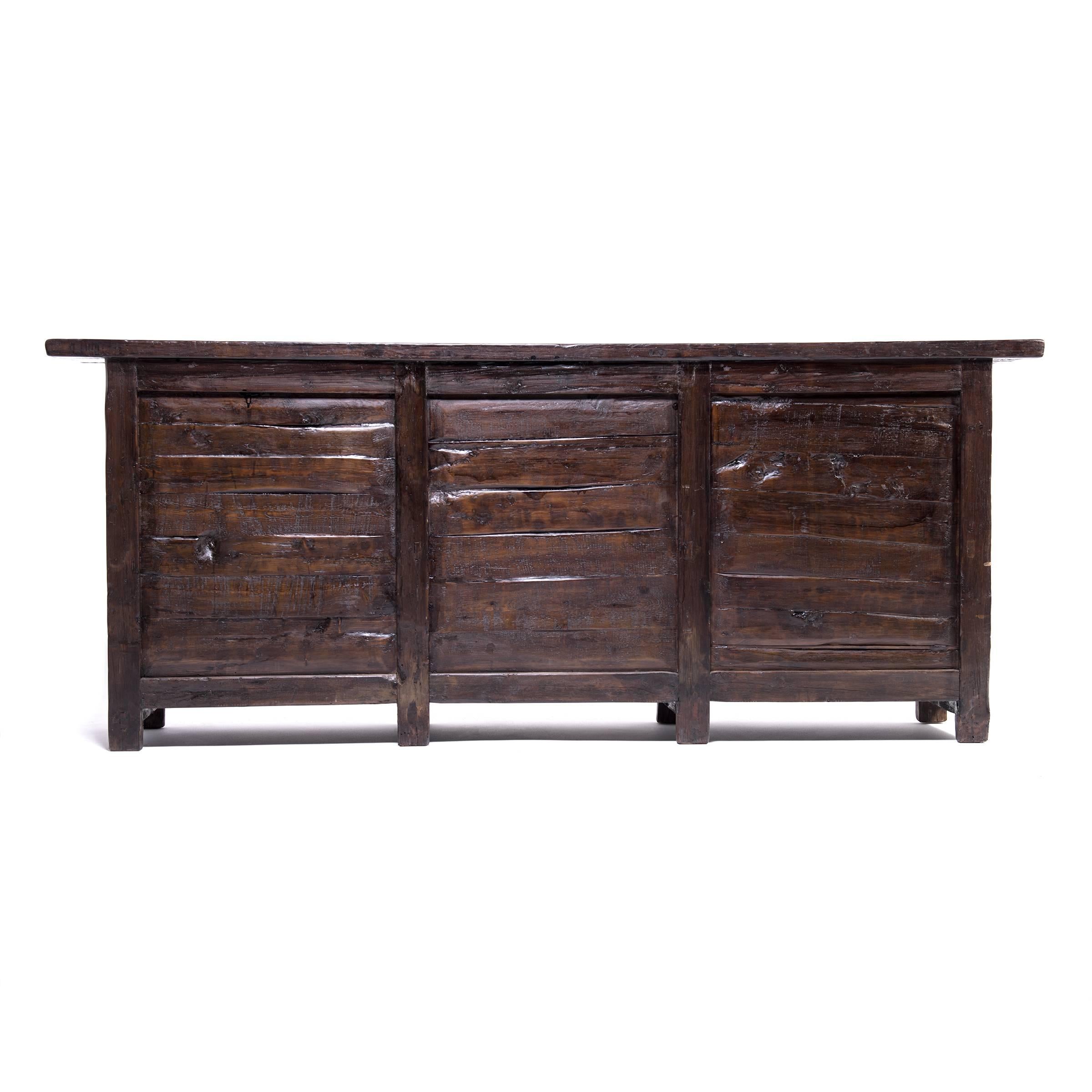 Qing 19th Century Chinese Six-Door Six-Drawer Provincial Coffer