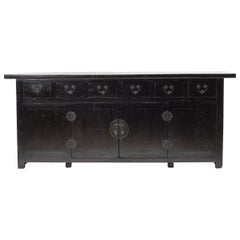 Antique 19th Century Chinese Six-Drawer Sideboard