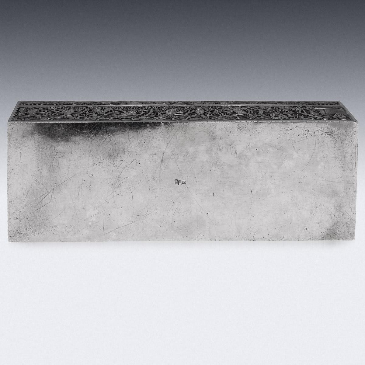19th Century Chinese Solid Silver Casket, Bao Xing, c.1890 7