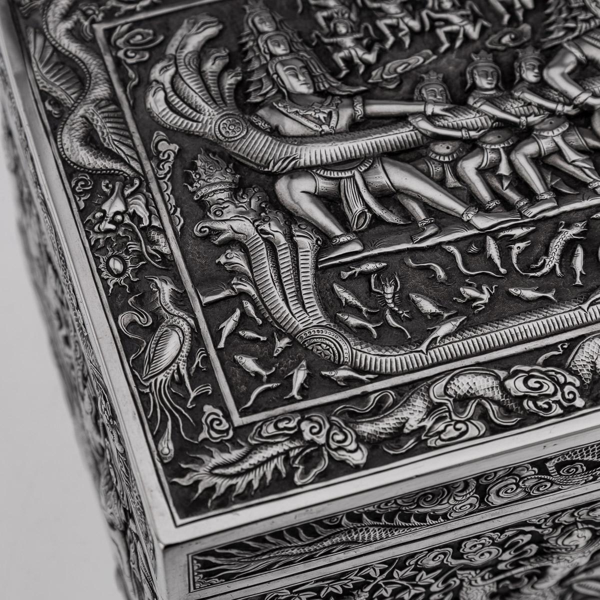 19th Century Chinese Solid Silver Casket, Bao Xing, c.1890 8