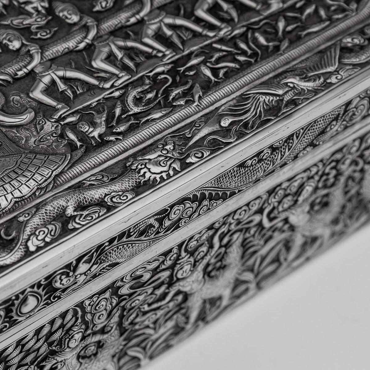 19th Century Chinese Solid Silver Casket, Bao Xing, c.1890 15