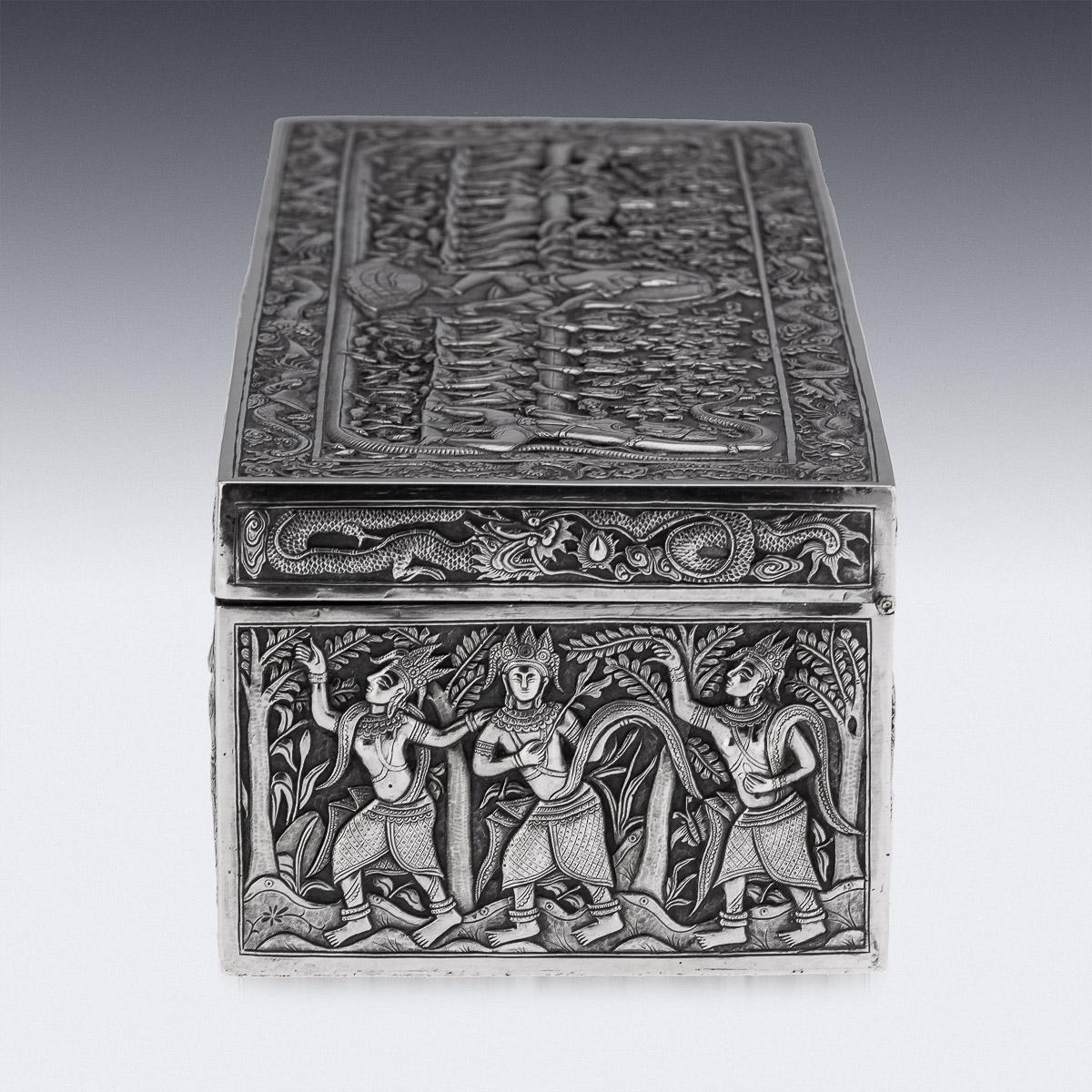 19th Century Chinese Solid Silver Casket, Bao Xing, c.1890 1