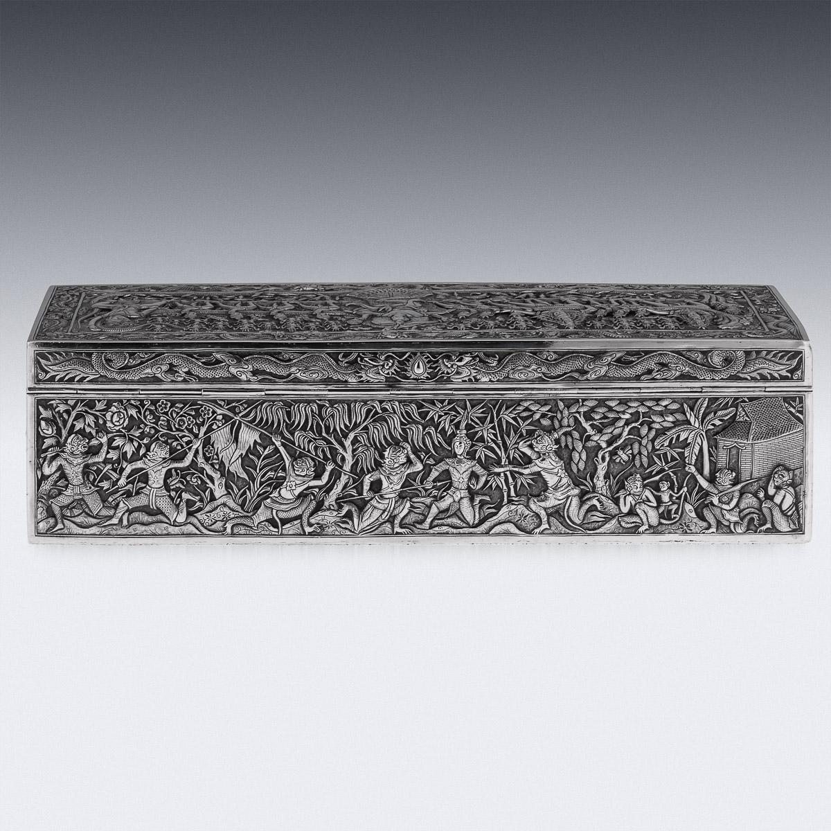 19th Century Chinese Solid Silver Casket, Bao Xing, c.1890 2