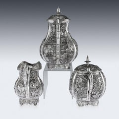 19th Century Chinese Solid Silver Coffee Set, Rong Fa, circa 1890