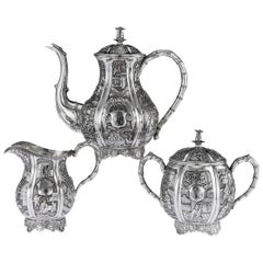 19th Century Chinese Solid Silver Coffee Set, Rong Fa, circa 1890