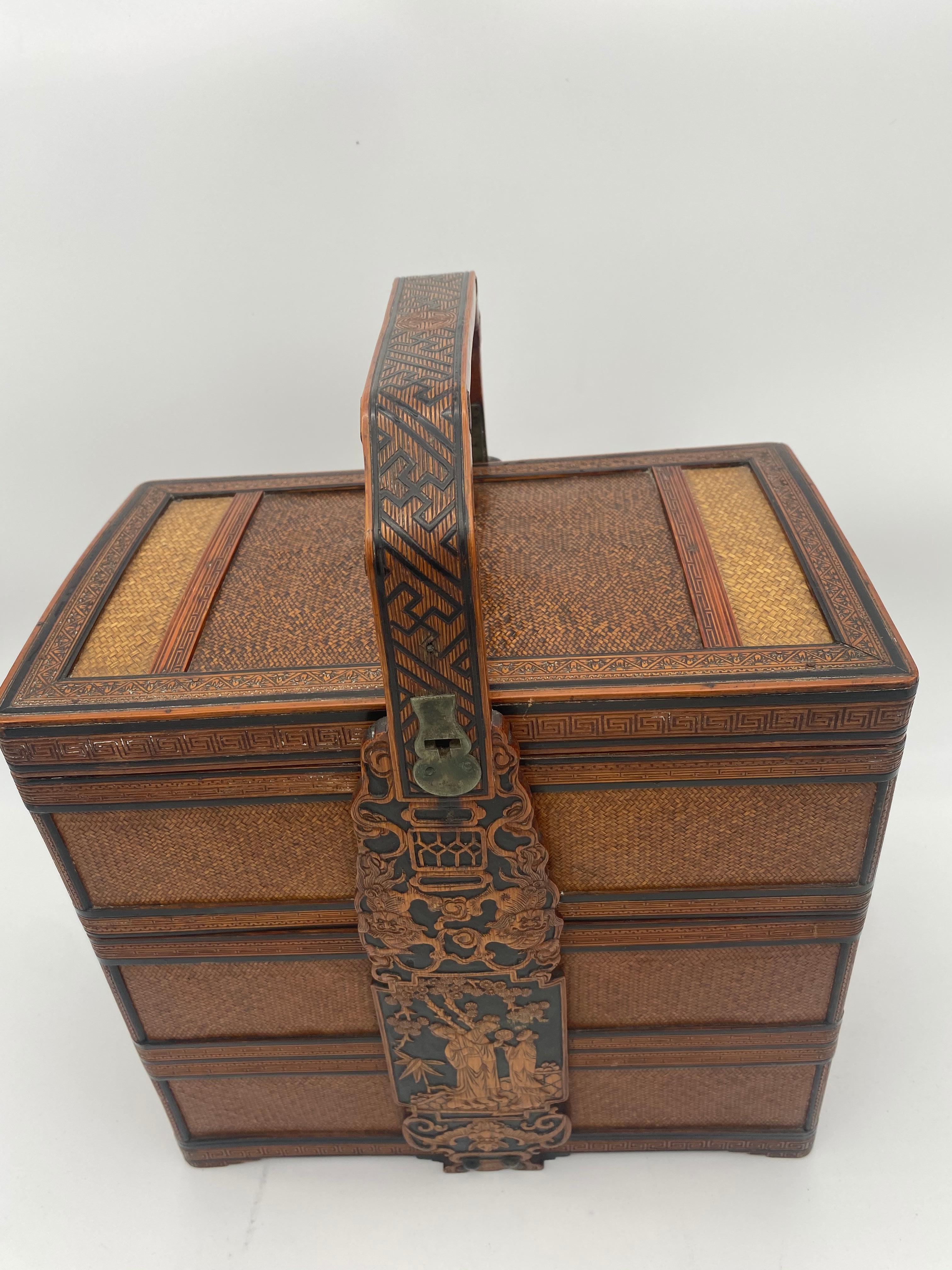 Qing 19th Century Chinese Stacked Snack Box For Sale