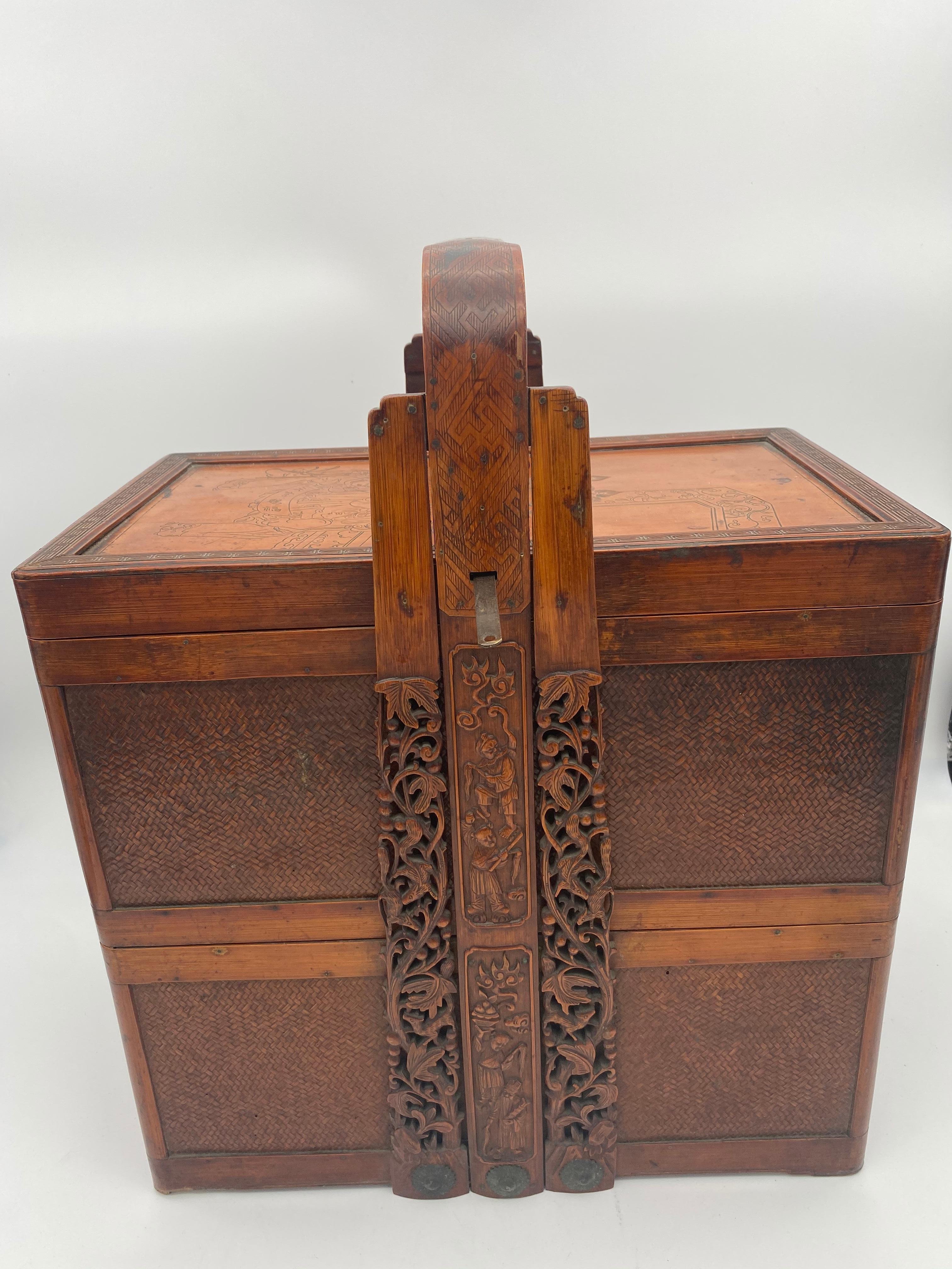 Qing 19th Century Chinese Stacked Snack Box For Sale