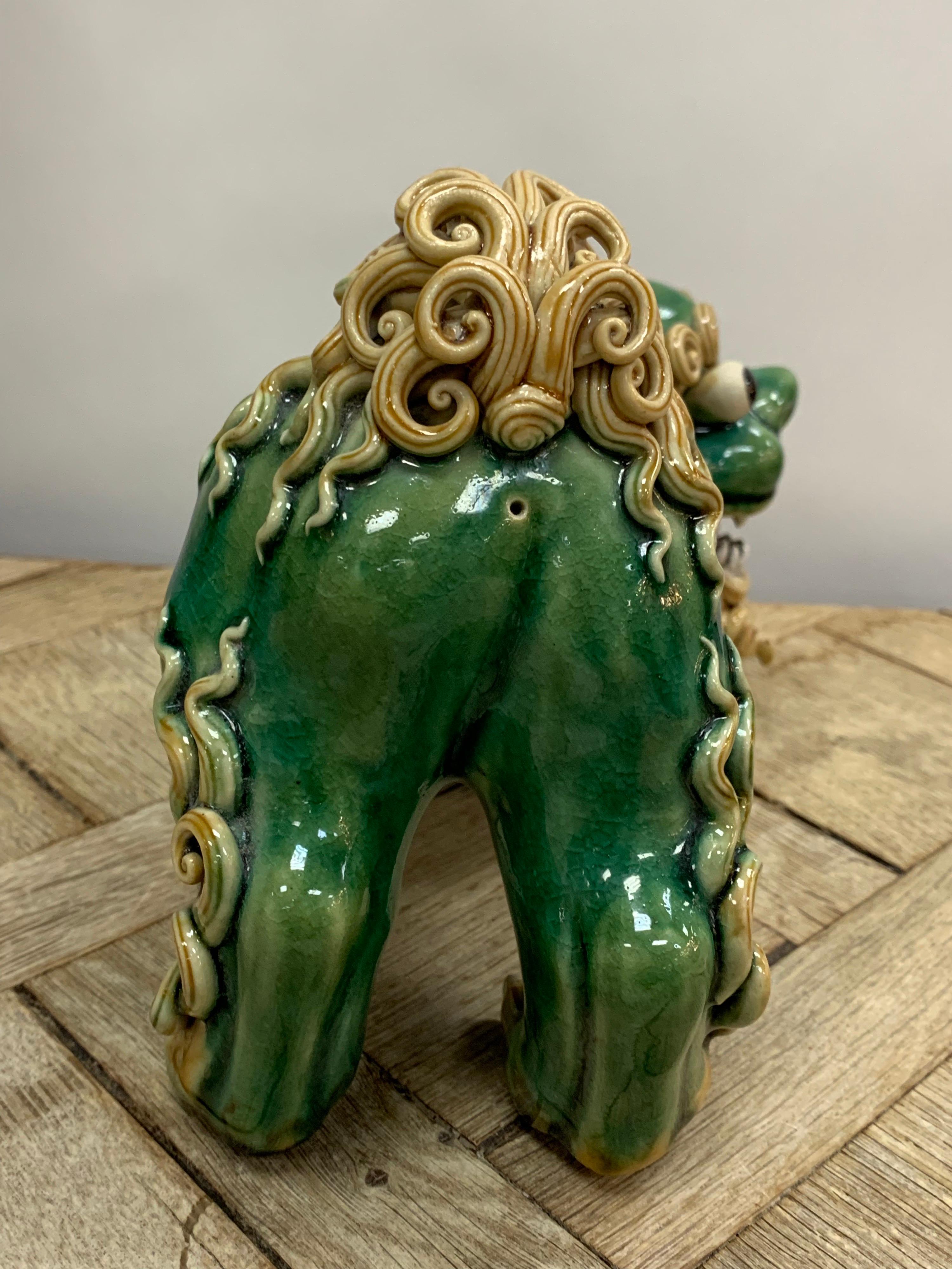 Chinese Export 19th Century Chinese Standing Export Foo Lion For Sale