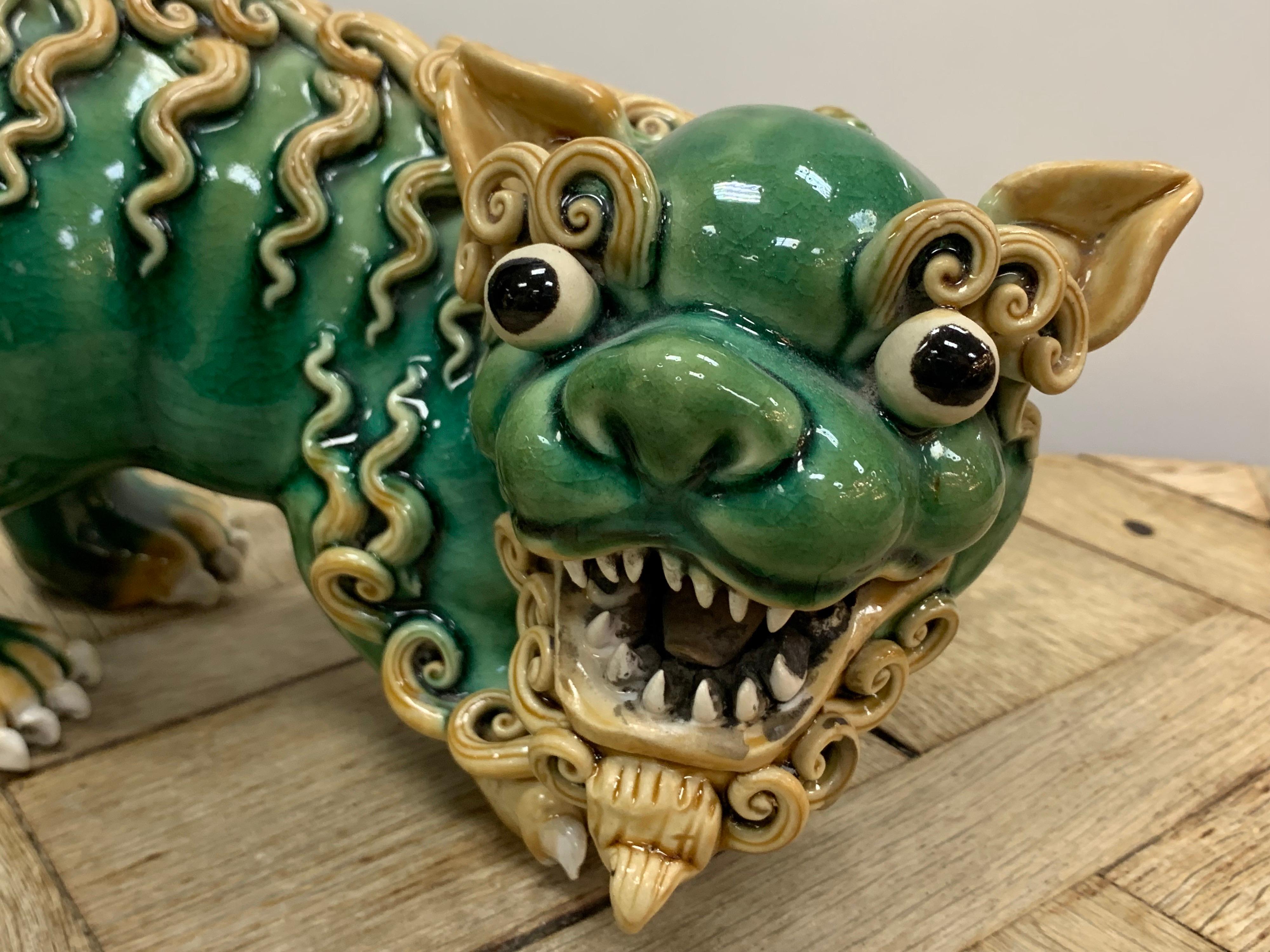 19th Century Chinese Standing Export Foo Lion For Sale 1