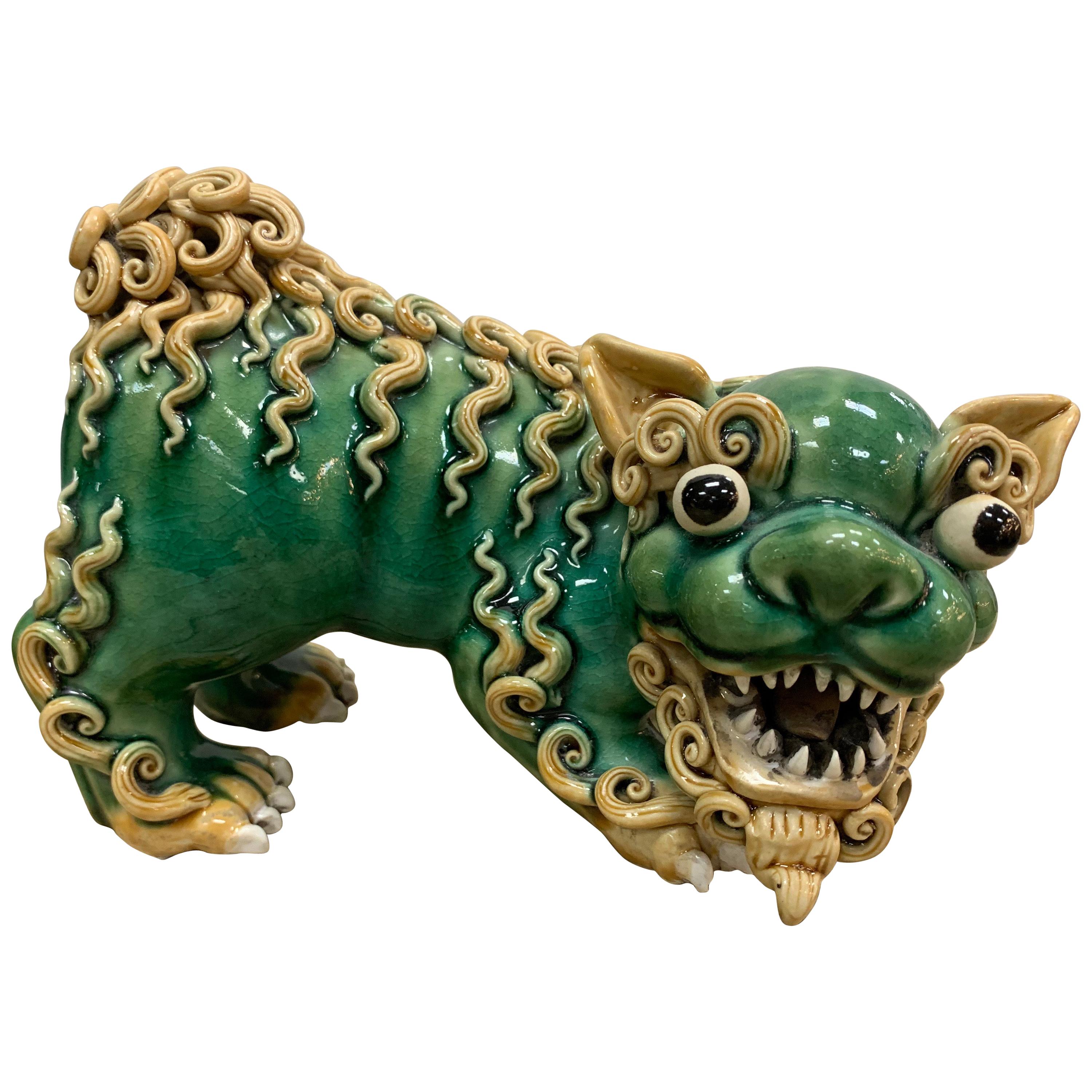 19th Century Chinese Standing Export Foo Lion For Sale