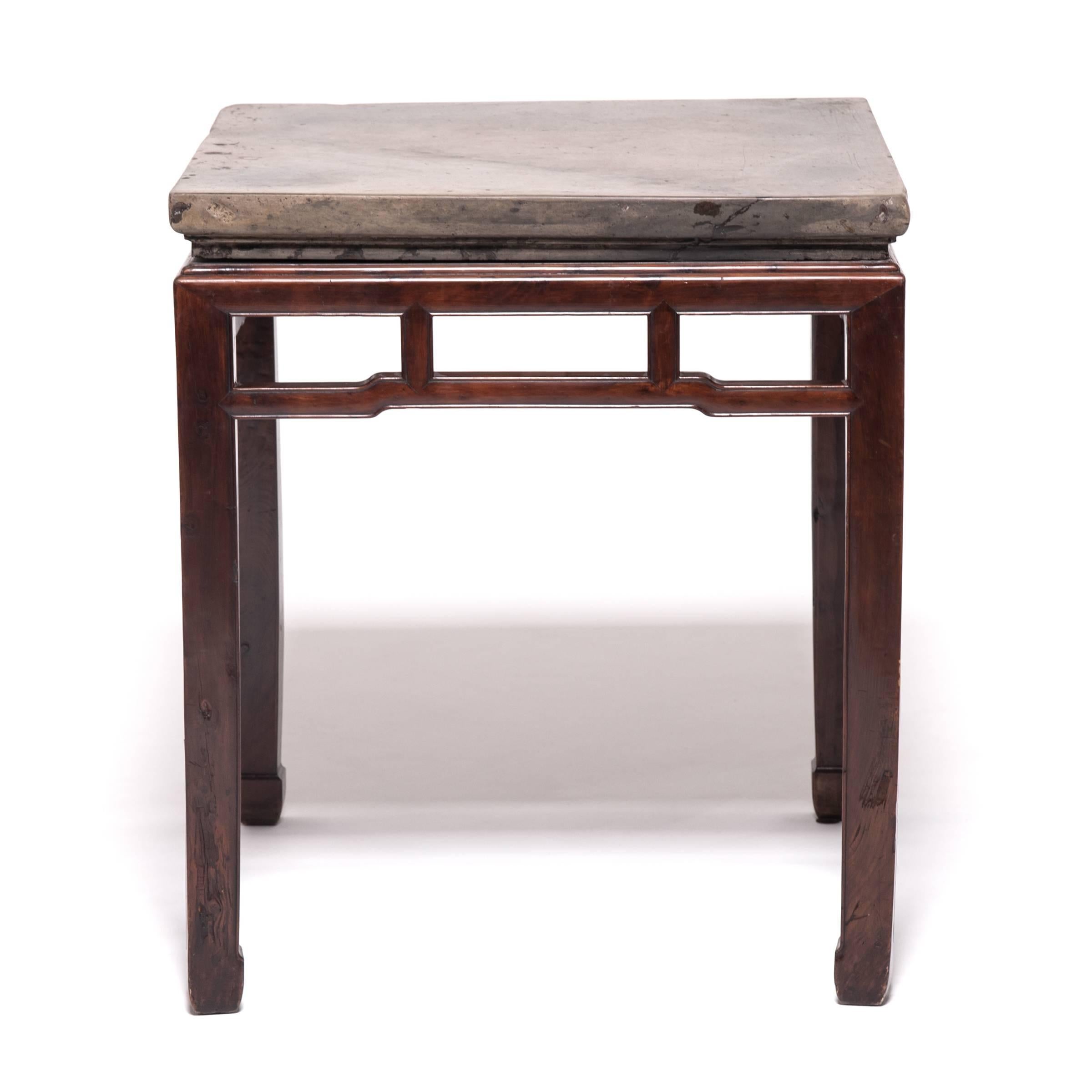 Chinese Stone Top Incense Table, c. 1800 In Good Condition In Chicago, IL