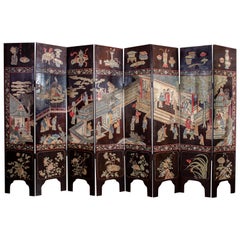 Antique 19th Century Chinese Stunning Coromandel Screen