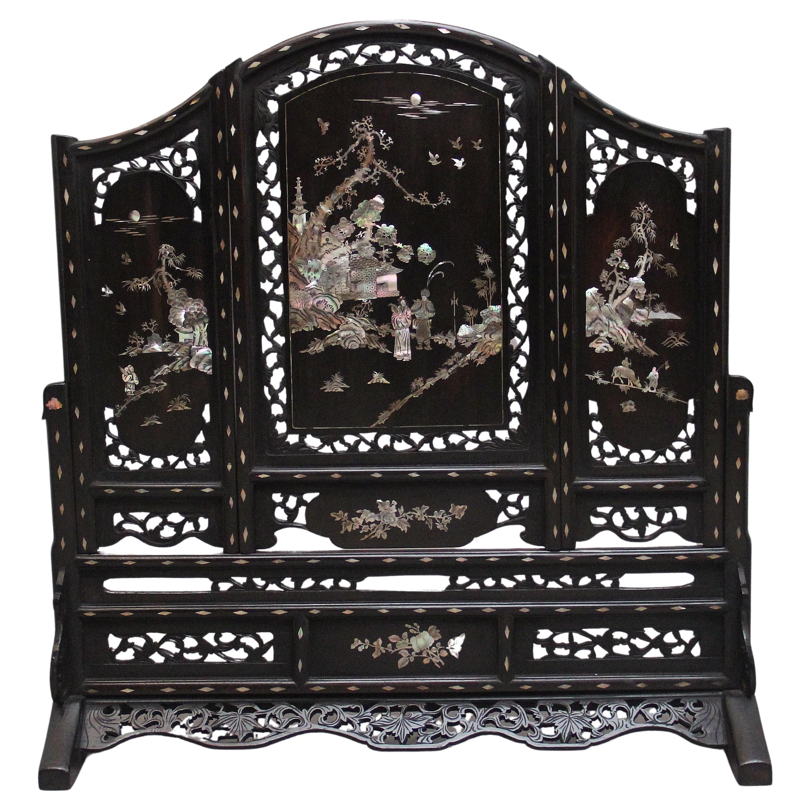 19th Century Chinese table screen