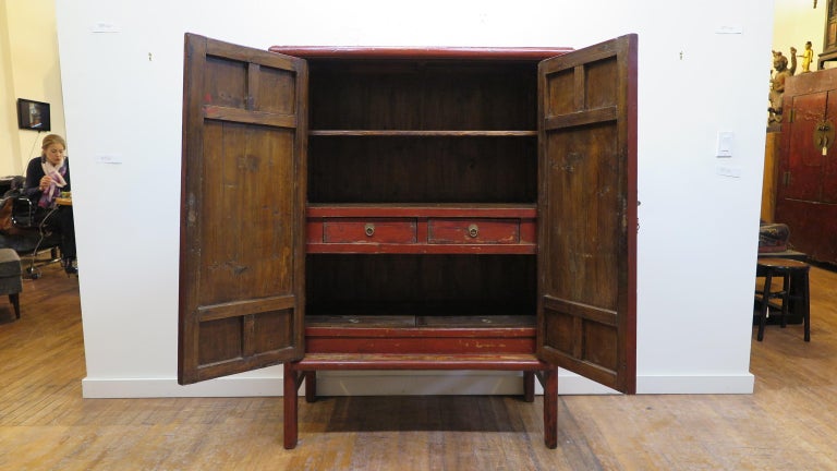 Qing 19th Century Chinese Tapered Cabinet For Sale