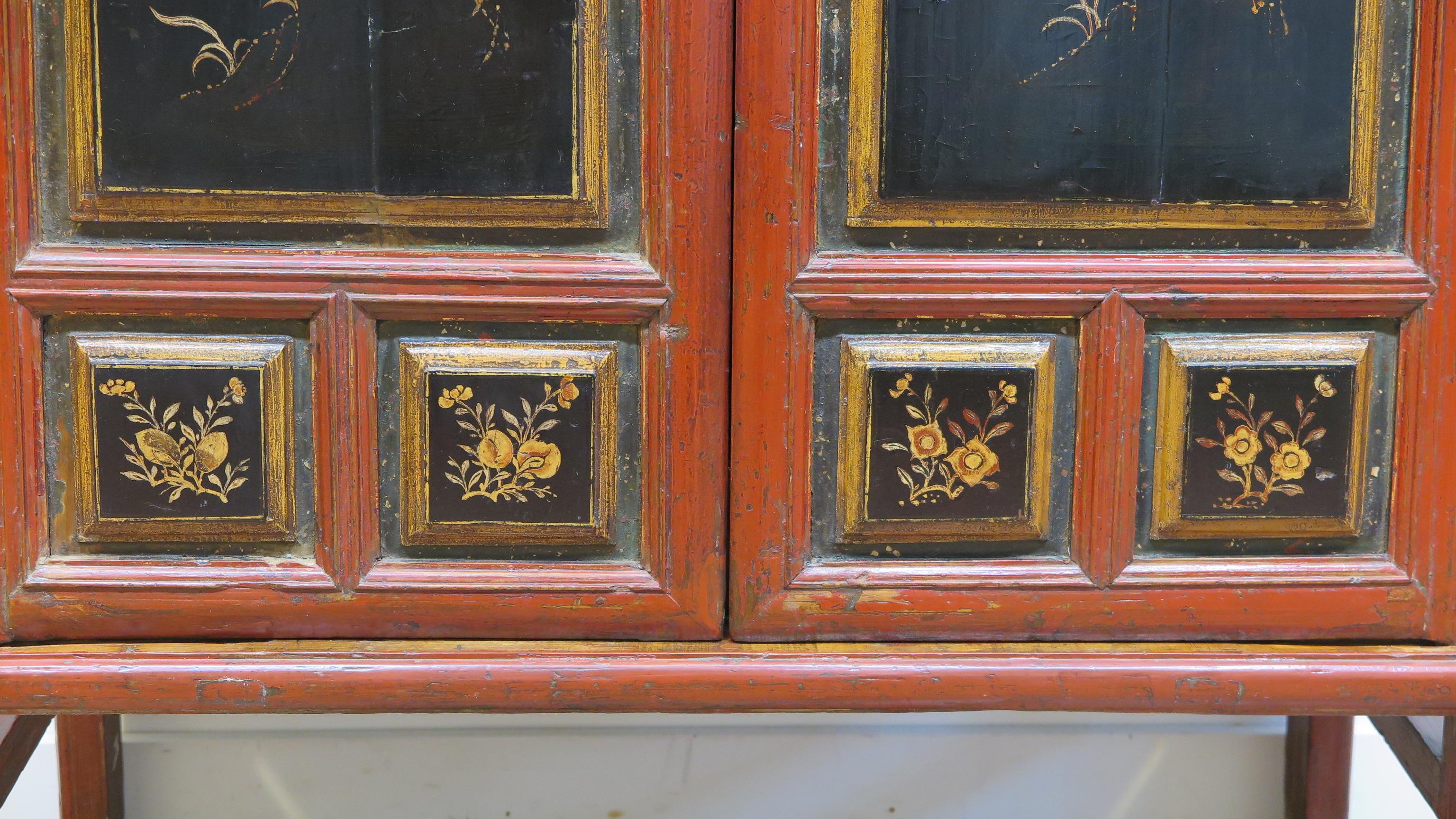 19th Century Chinese Tapered Cabinet For Sale 2