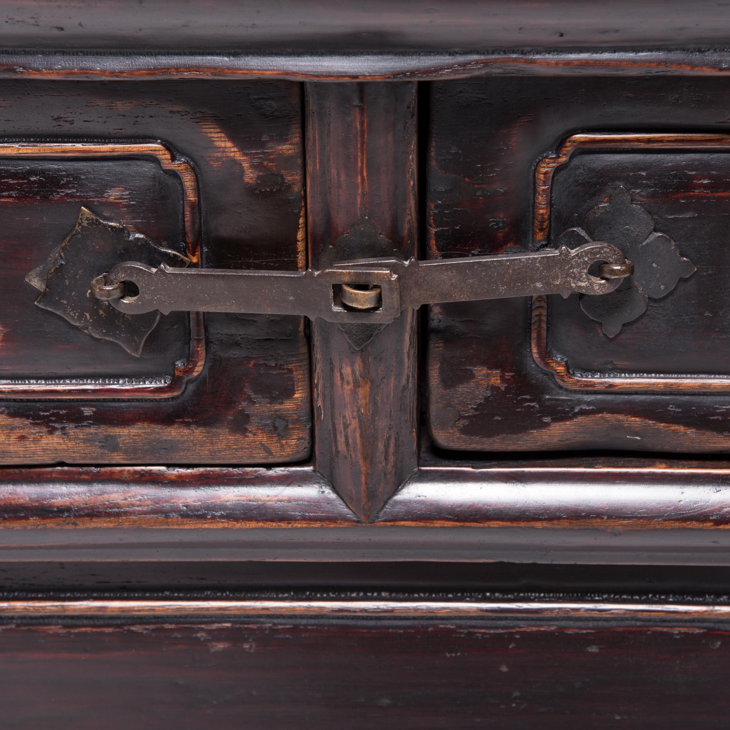 19th Century Chinese Tapered Two-Drawer Chest 3
