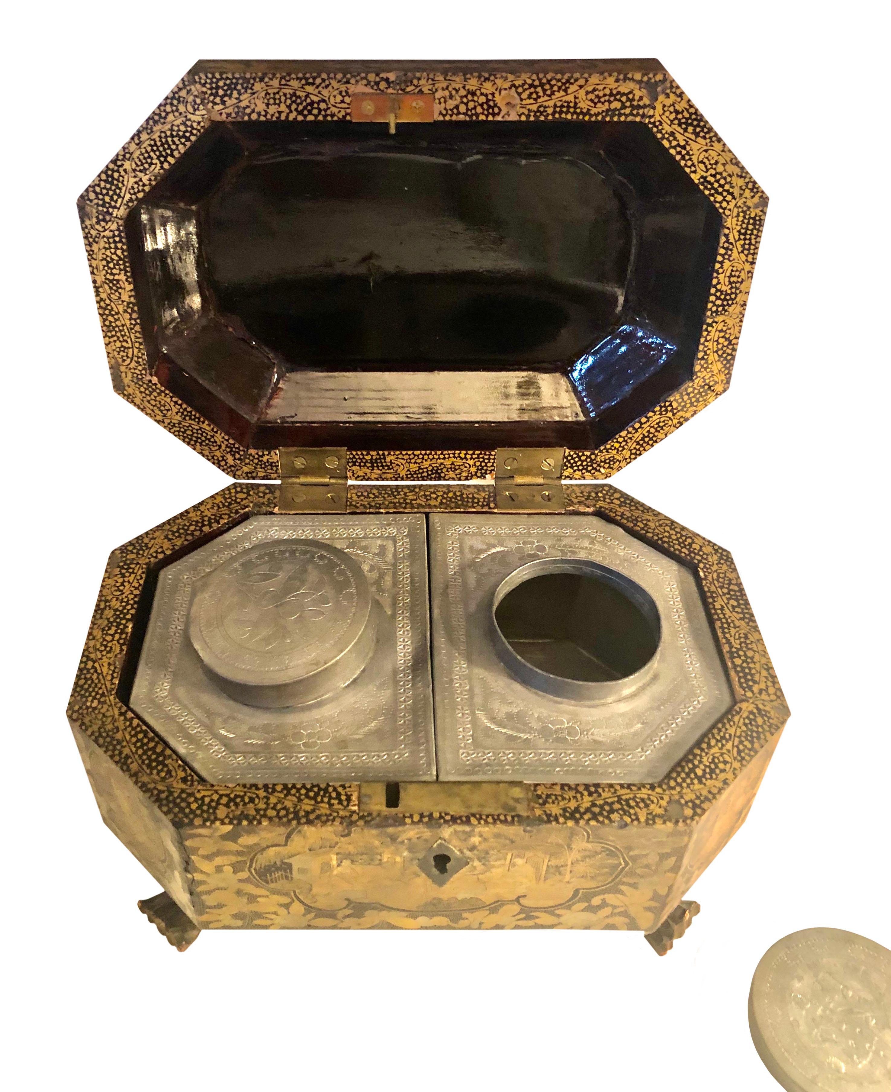 19th Century Chinese Tea Box In Good Condition For Sale In Tampa, FL