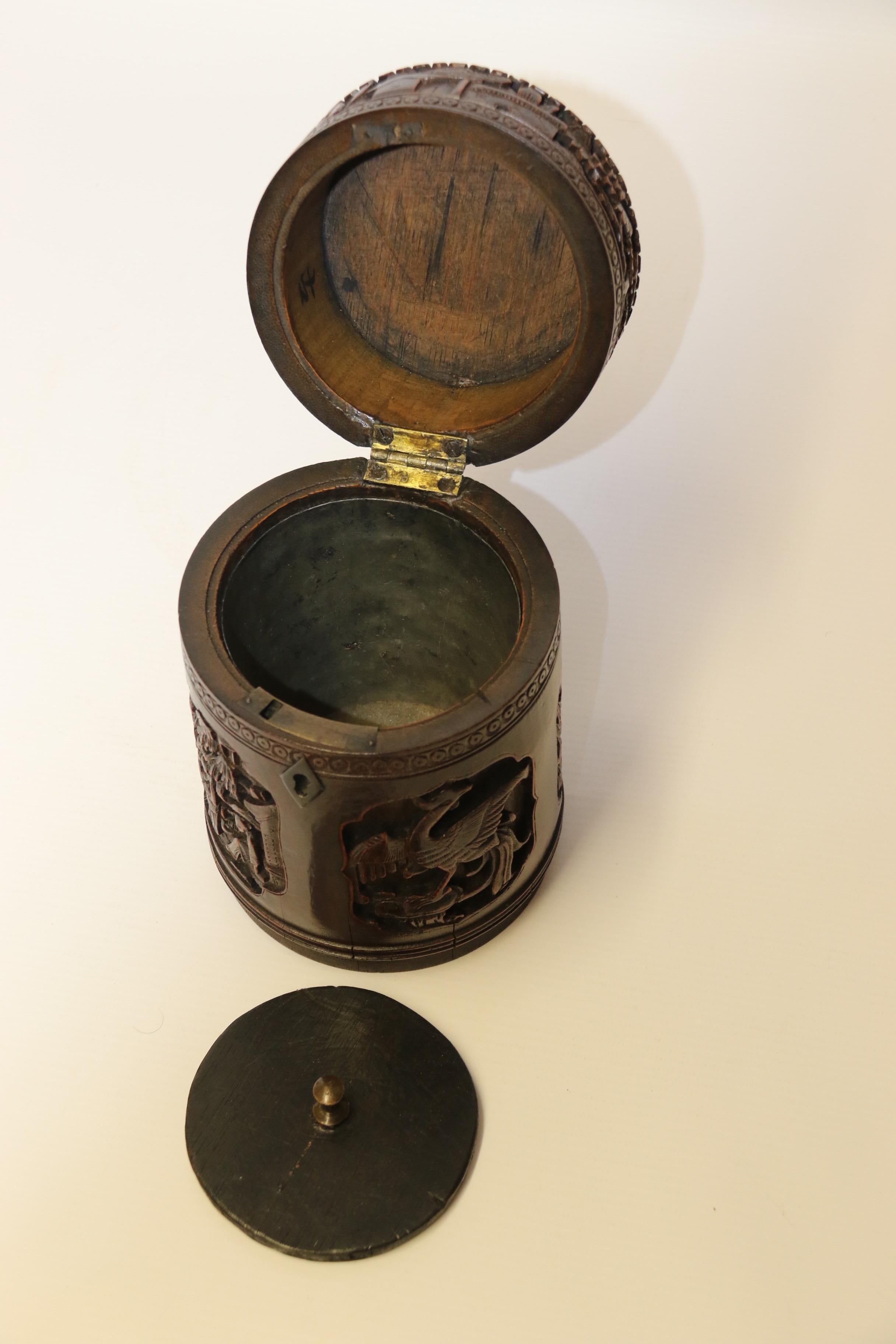 19th Century Chinese Tea Caddy Made from Bamboo, circa 1890 For Sale 8