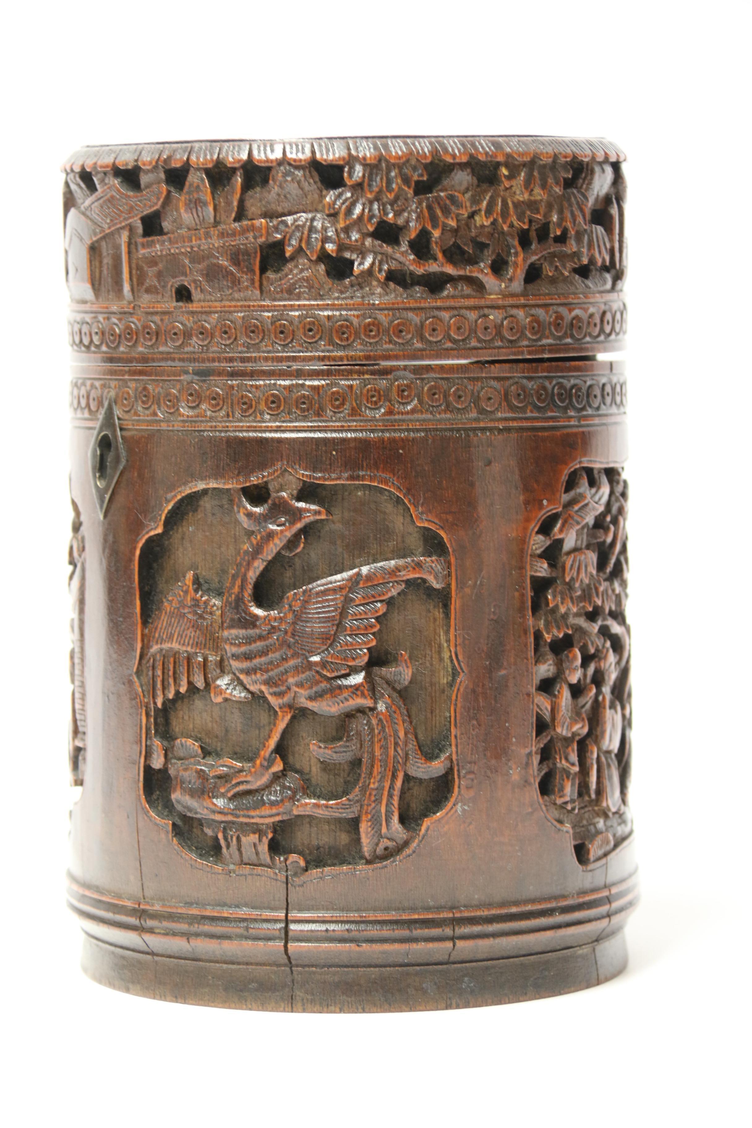 chinese tea caddy antique