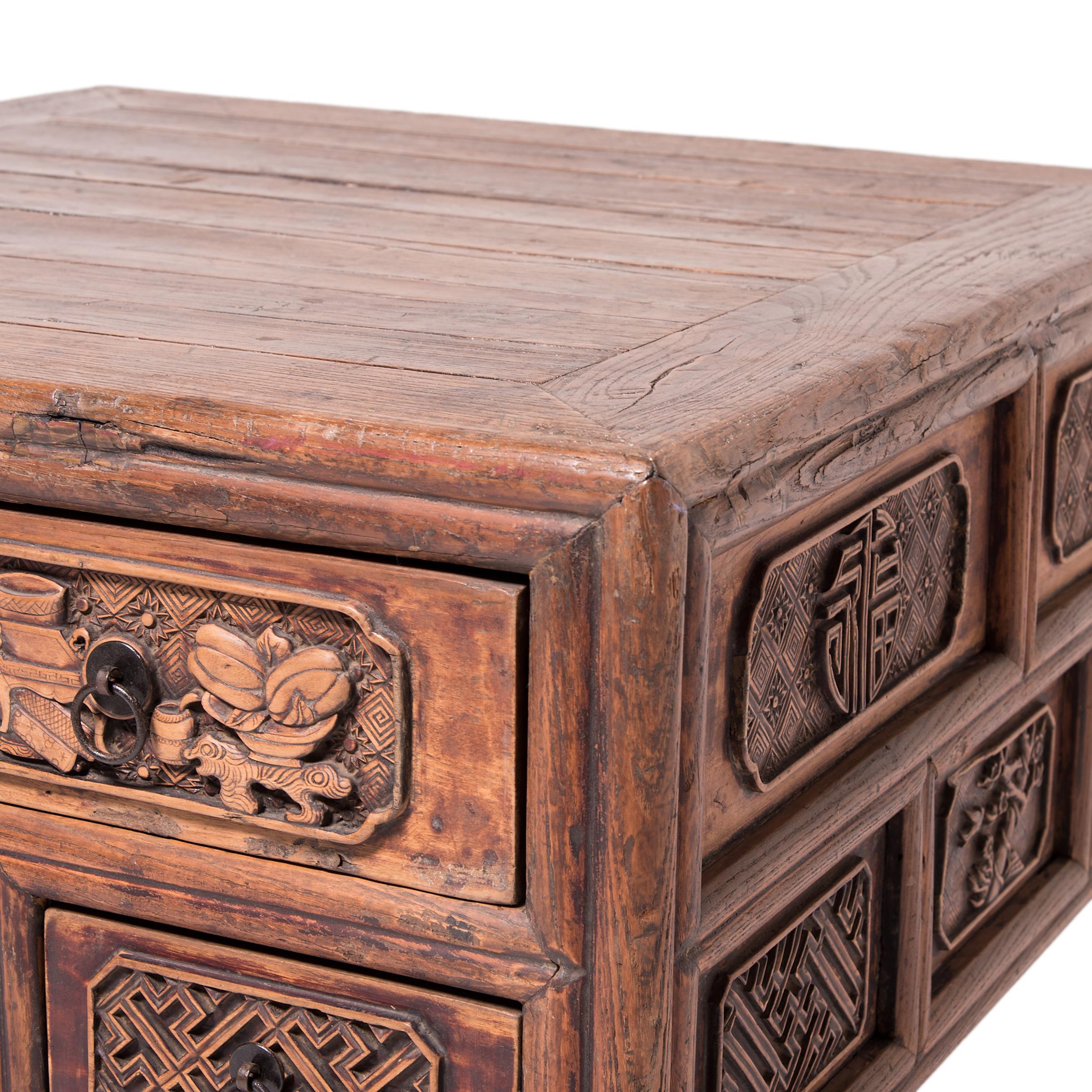 19th Century Chinese Ten-Drawer Offering Table, c. 1850 For Sale
